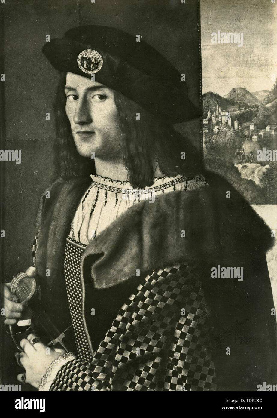 Ritratto di un uomo, dipinto da Bartolomeo Veneto, 1930s Foto Stock