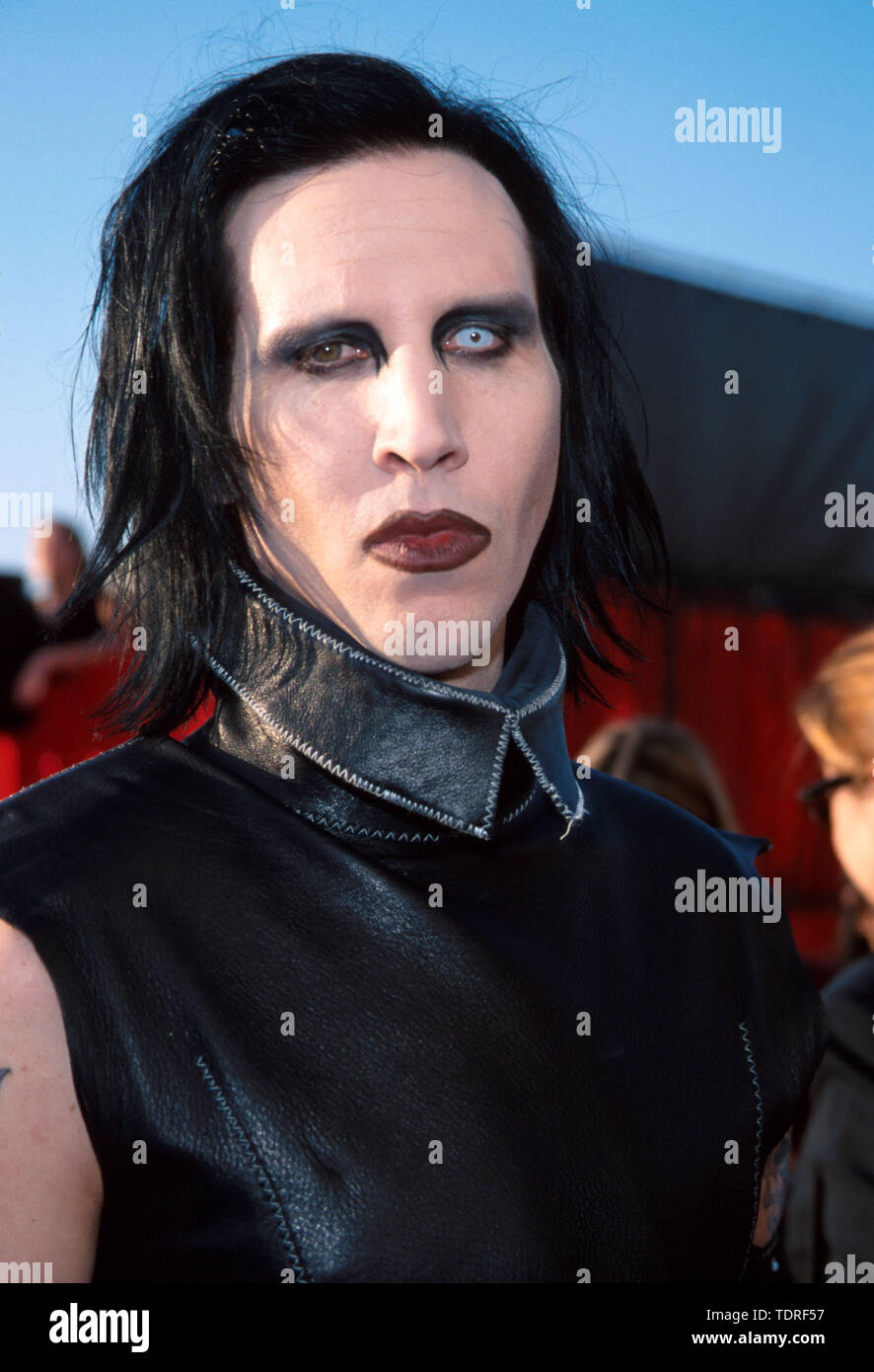 Jun 05, 1999; Los Angeles, CA, Stati Uniti d'America; il cantante Marilyn Manson @ 1999 MTV Movie Awards.. (Credito Immagine: Â© Chris Delmas/ZUMA filo) Foto Stock