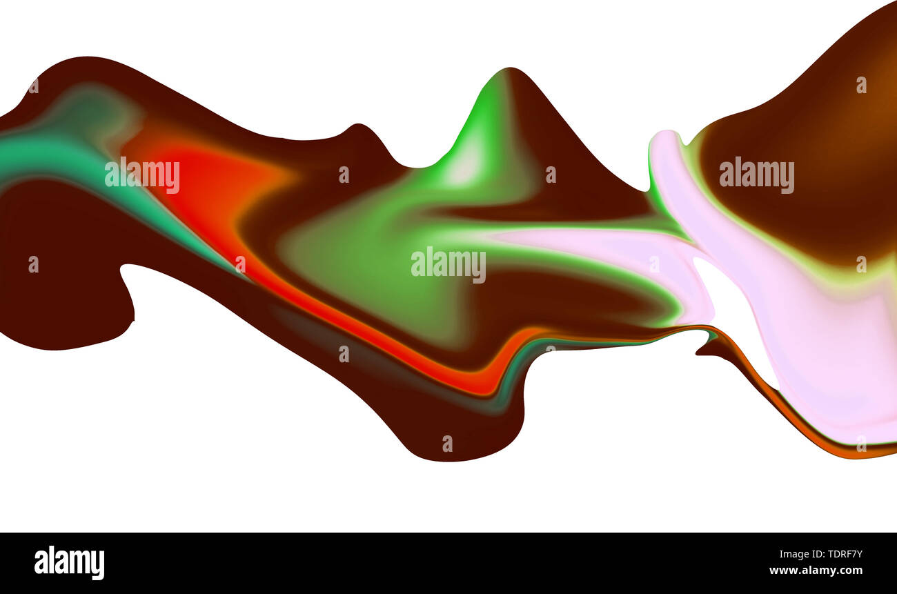 Colorato astratto di forma d'onda su sfondo bianco Foto Stock