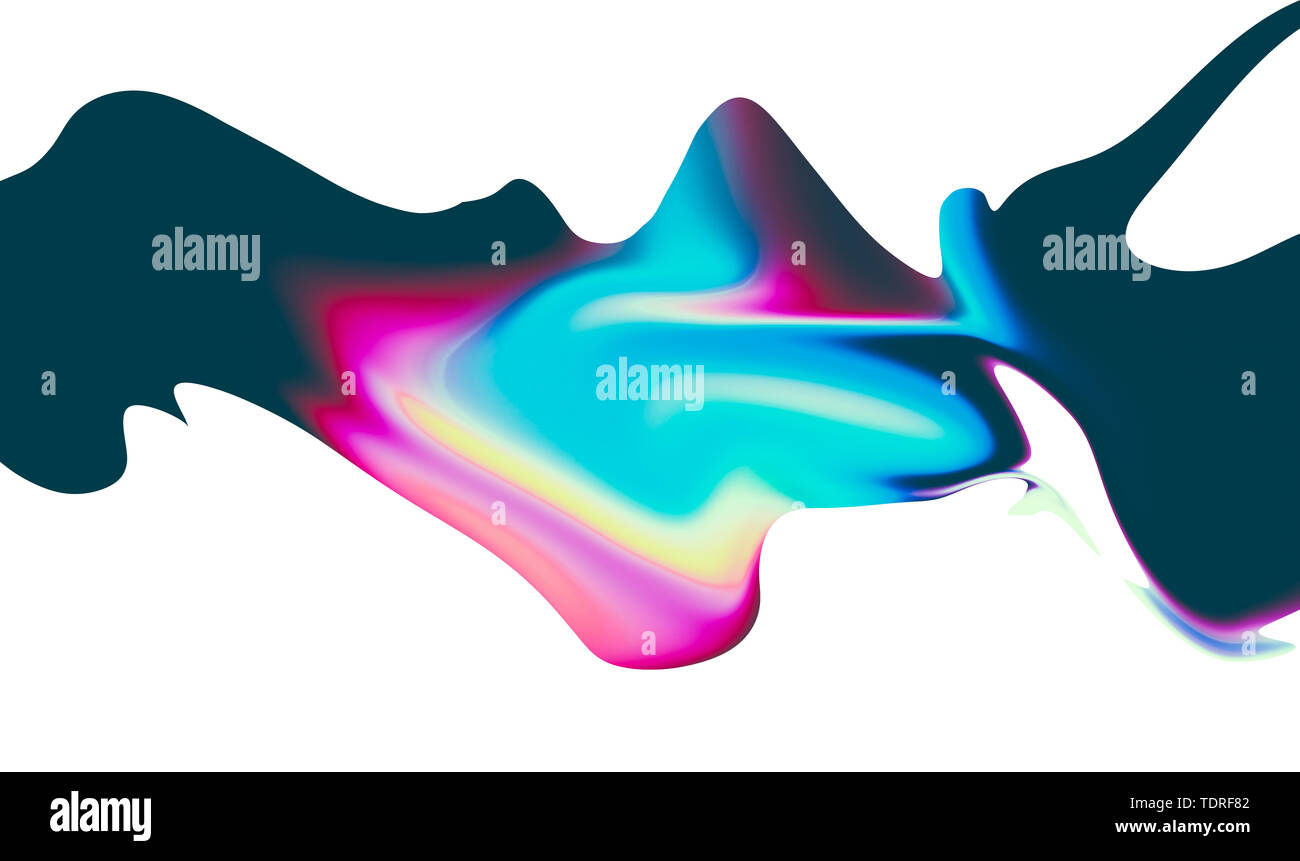 Colorato astratto di forma d'onda su sfondo bianco Foto Stock