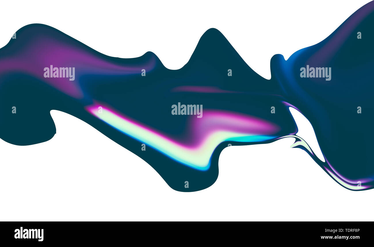 Colorato astratto di forma d'onda su sfondo bianco Foto Stock