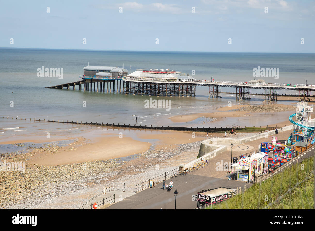 Giornata di sole a Cromer, Norfolk in giugno Foto Stock