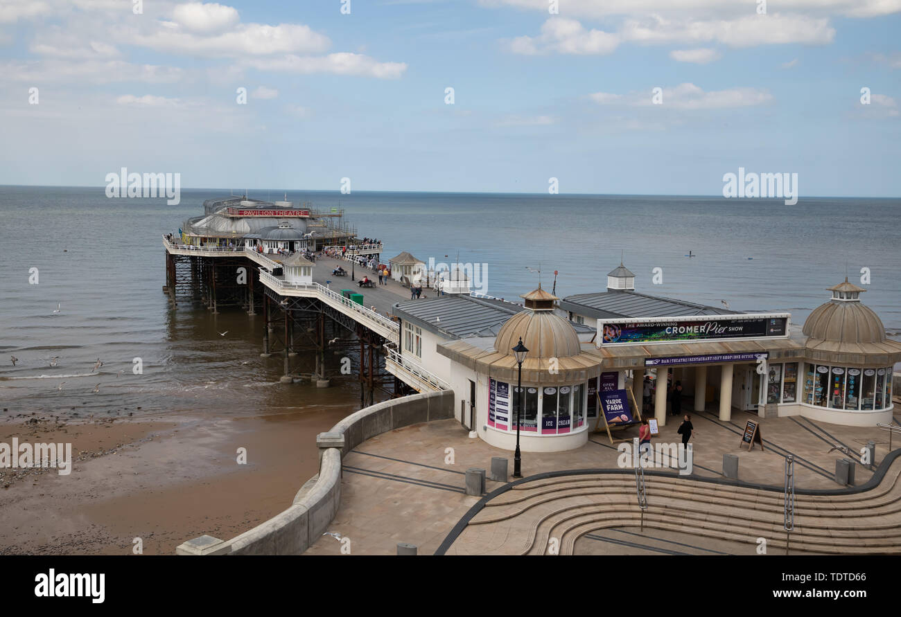 Giornata di sole a Cromer, Norfolk in giugno Foto Stock