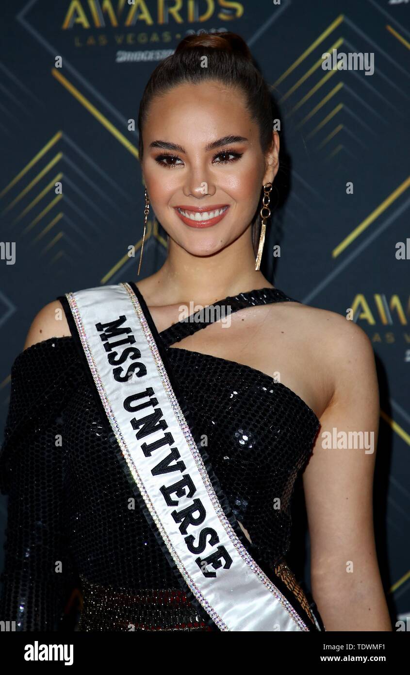 Miss Universo Catriona grigio presso gli arrivi per 2019 National Hockey League NHL Awards presentato da Bridgestone, Mandalay Bay Events Centre di Las Vegas NV, Giugno 19, 2019. Foto di: MORA/Everett Collection Foto Stock