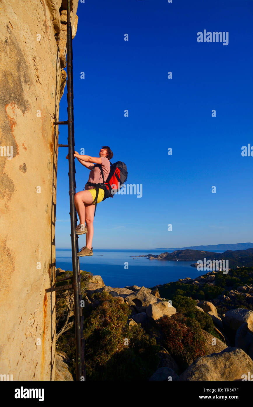 La torre genovese di Senetosa vicino alla città di Sartene. Sud-est Corse, Francia, Corsica, Sartene Foto Stock