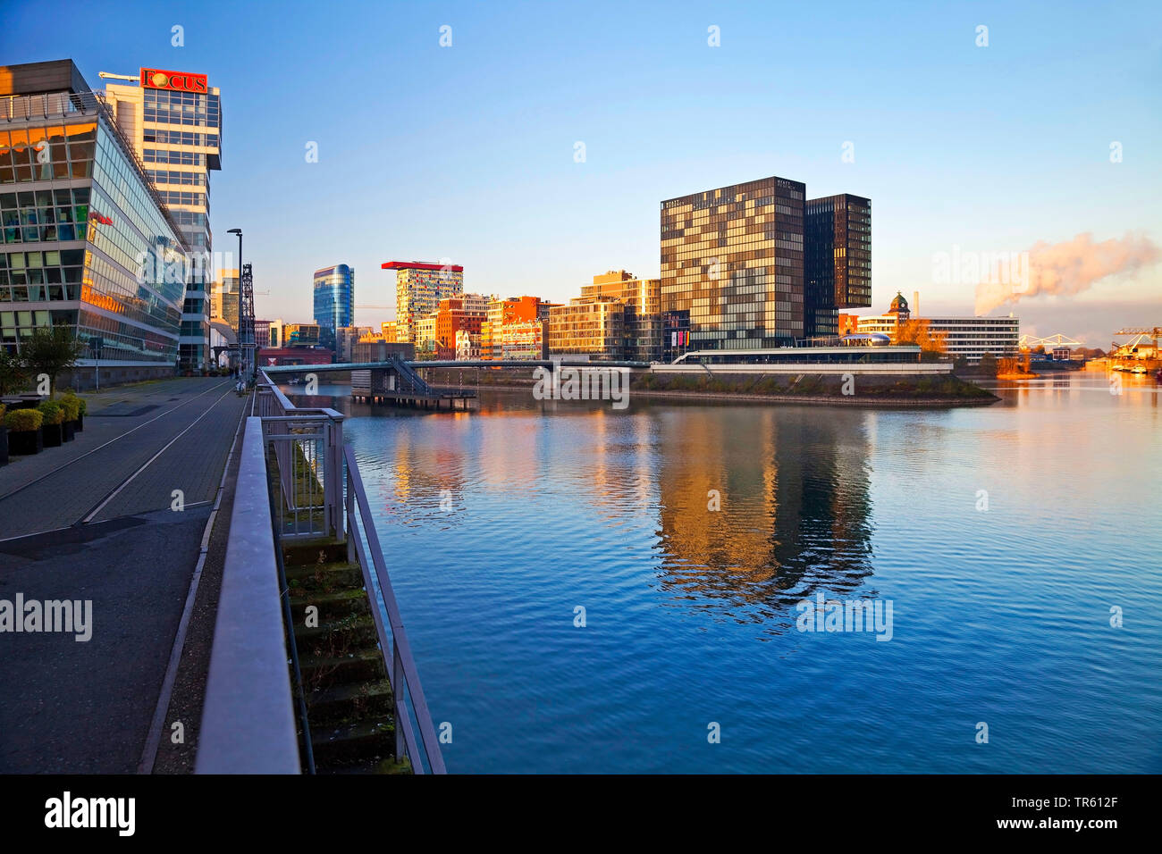 Medienhafen a Duesseldorf in Germania, in Renania settentrionale-Vestfalia, Duesseldorf Foto Stock