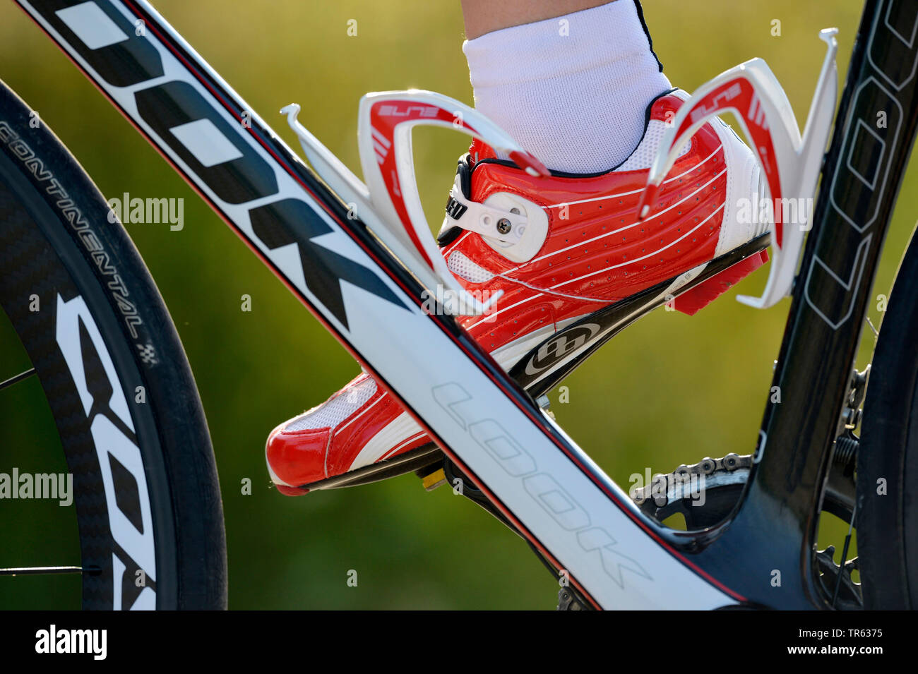 Racing biker in tour, Germania Foto Stock