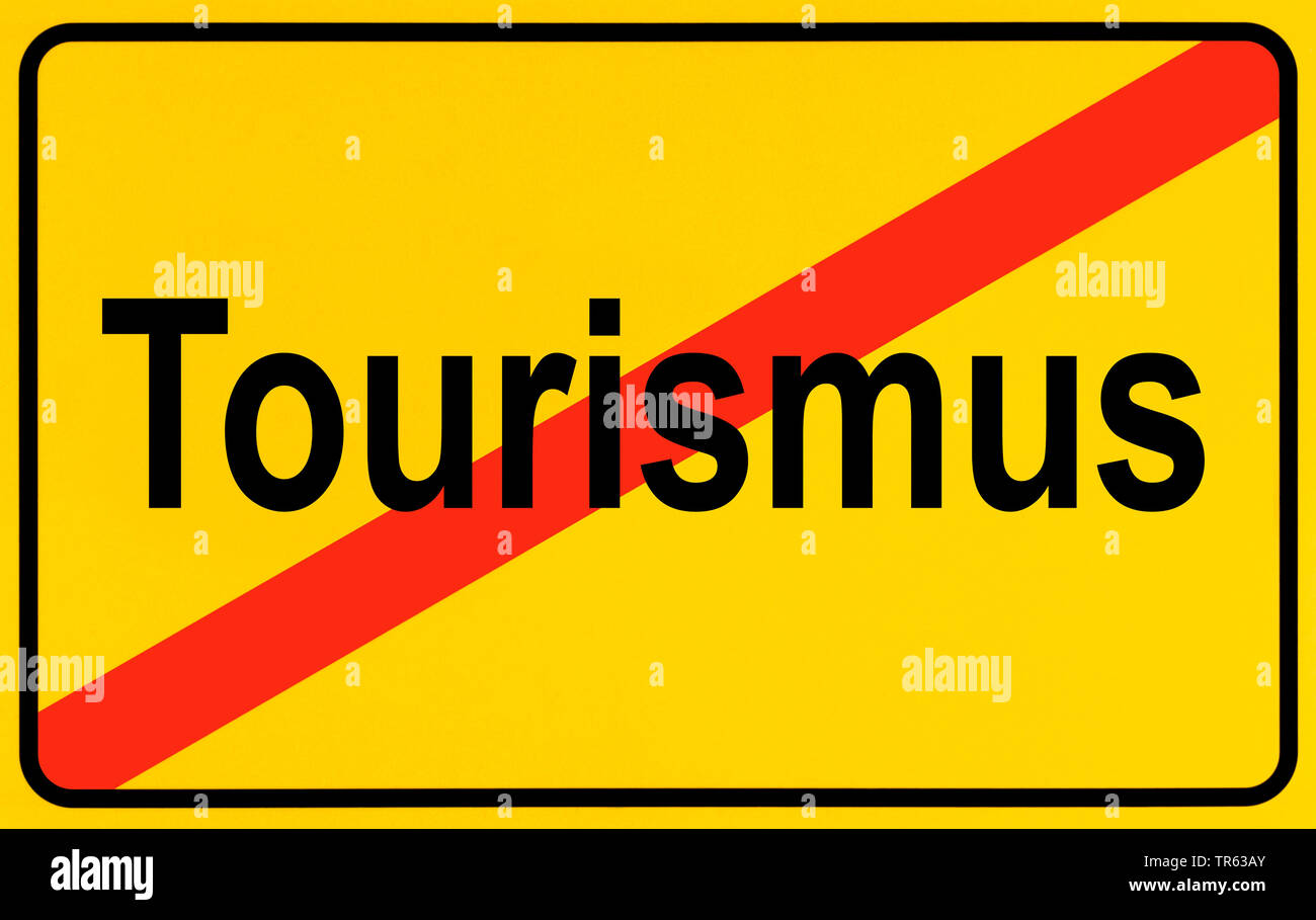Città segno limite Tourismus, turismo, Germania Foto Stock