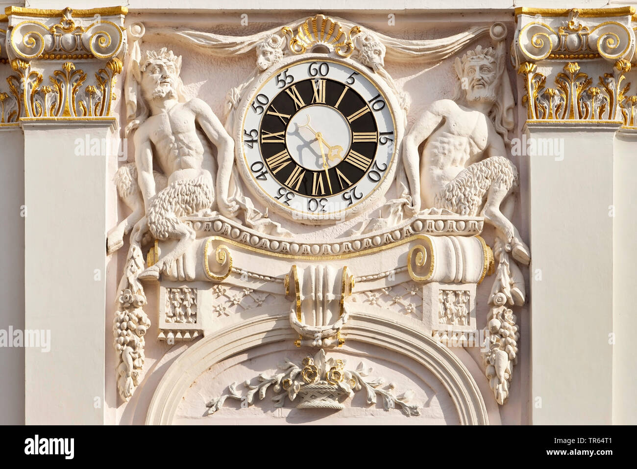 Ripristinato il municipio storico orologio, in Germania, in Renania settentrionale-Vestfalia, Bonn Foto Stock