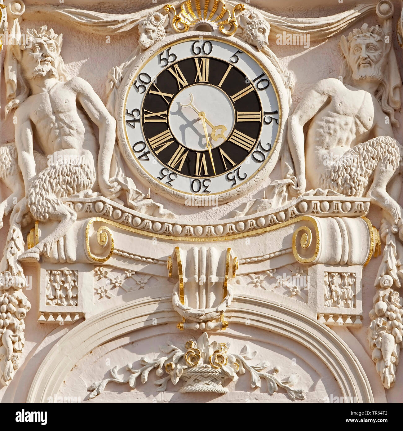 Ripristinato il municipio storico orologio, in Germania, in Renania settentrionale-Vestfalia, Bonn Foto Stock