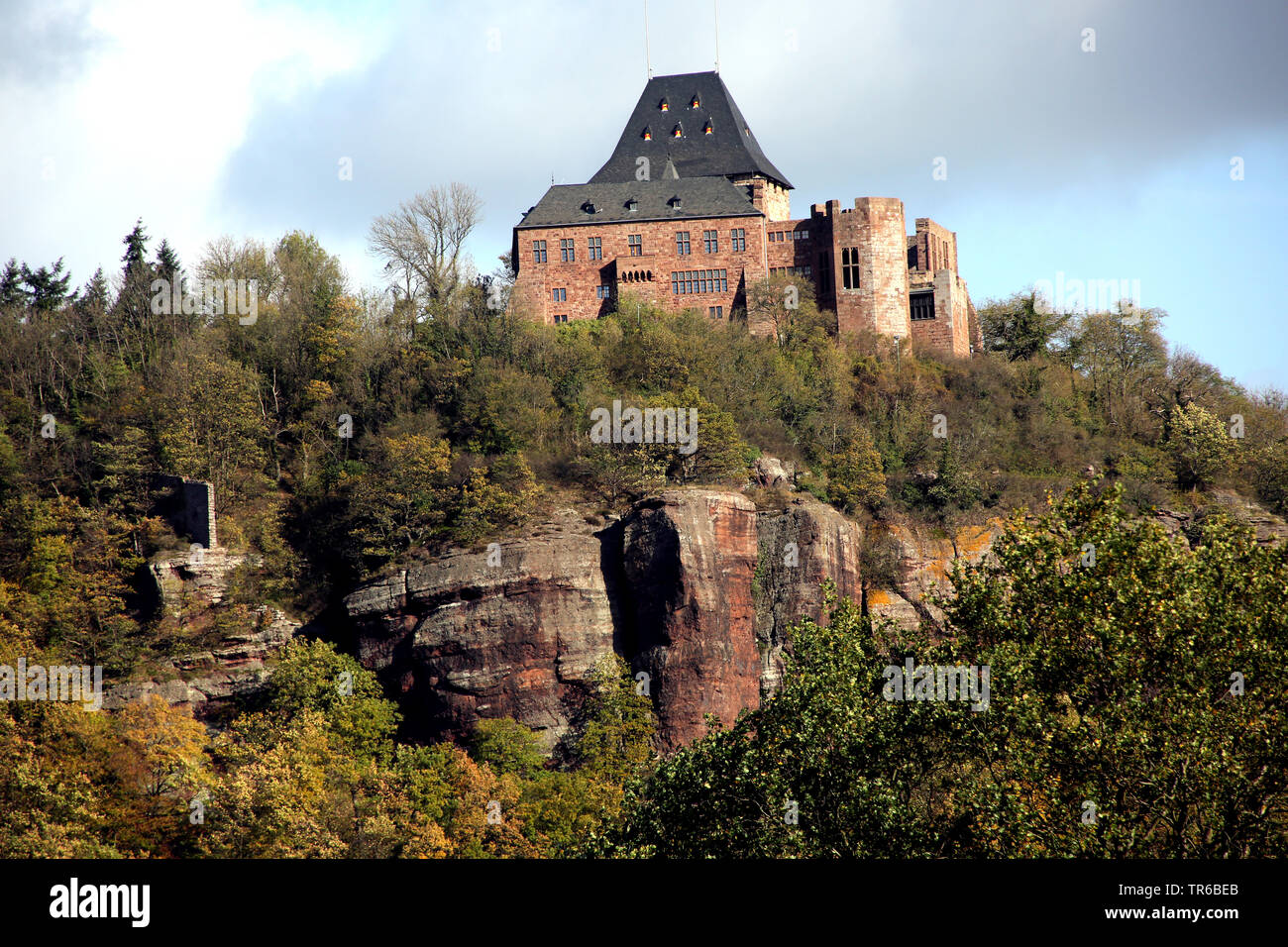 Nideggen castello, in Germania, in Renania settentrionale-Vestfalia, Eifel, Nideggen Foto Stock