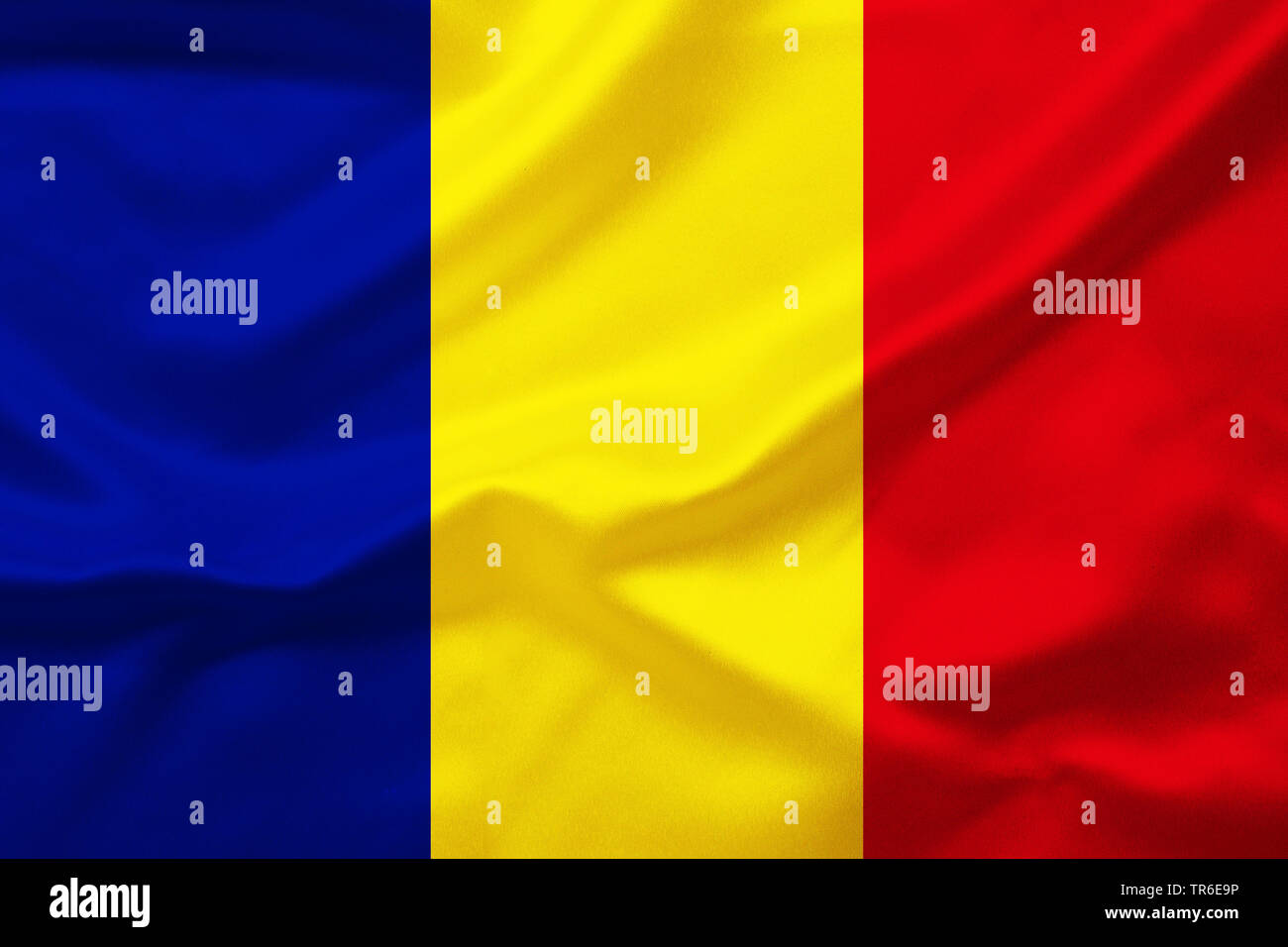 Bandiera della Romania contro, Romania Foto Stock