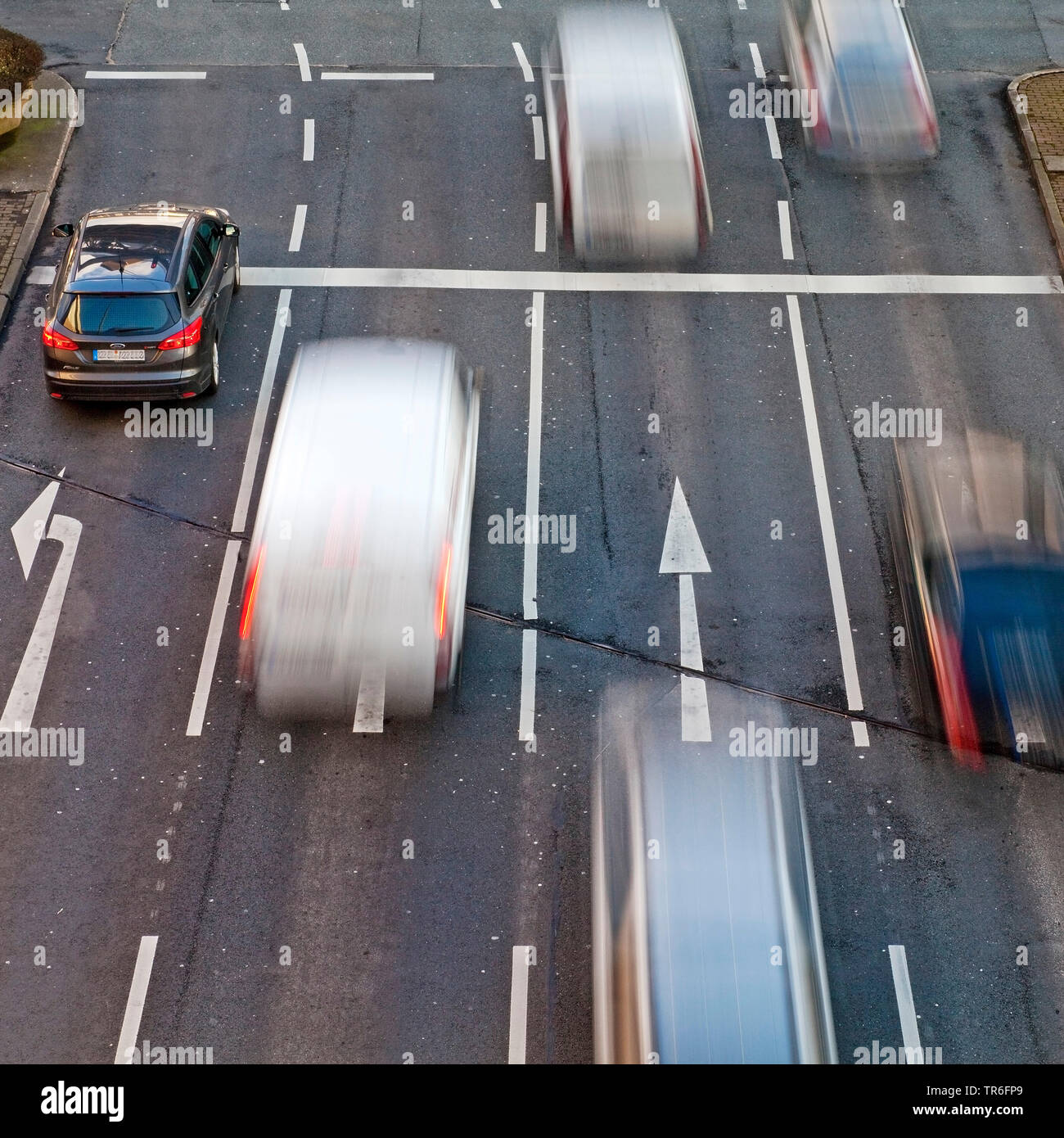 Il traffico a alterare Mark in Barmen, in Germania, in Renania settentrionale-Vestfalia, Bergisches Land, Wuppertal Foto Stock
