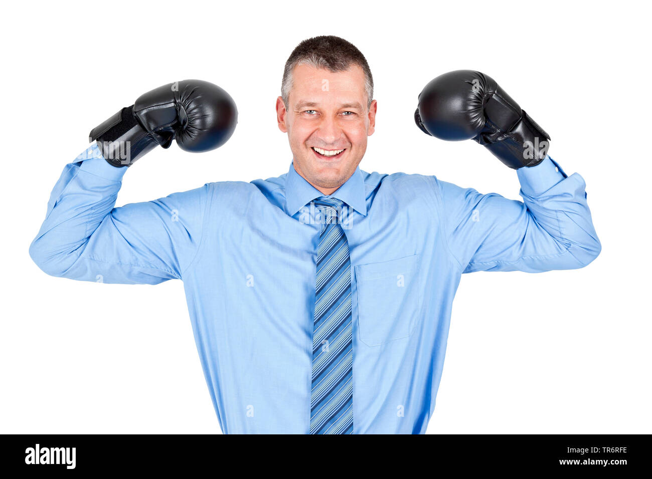 Business man pugilato, Germania Foto Stock
