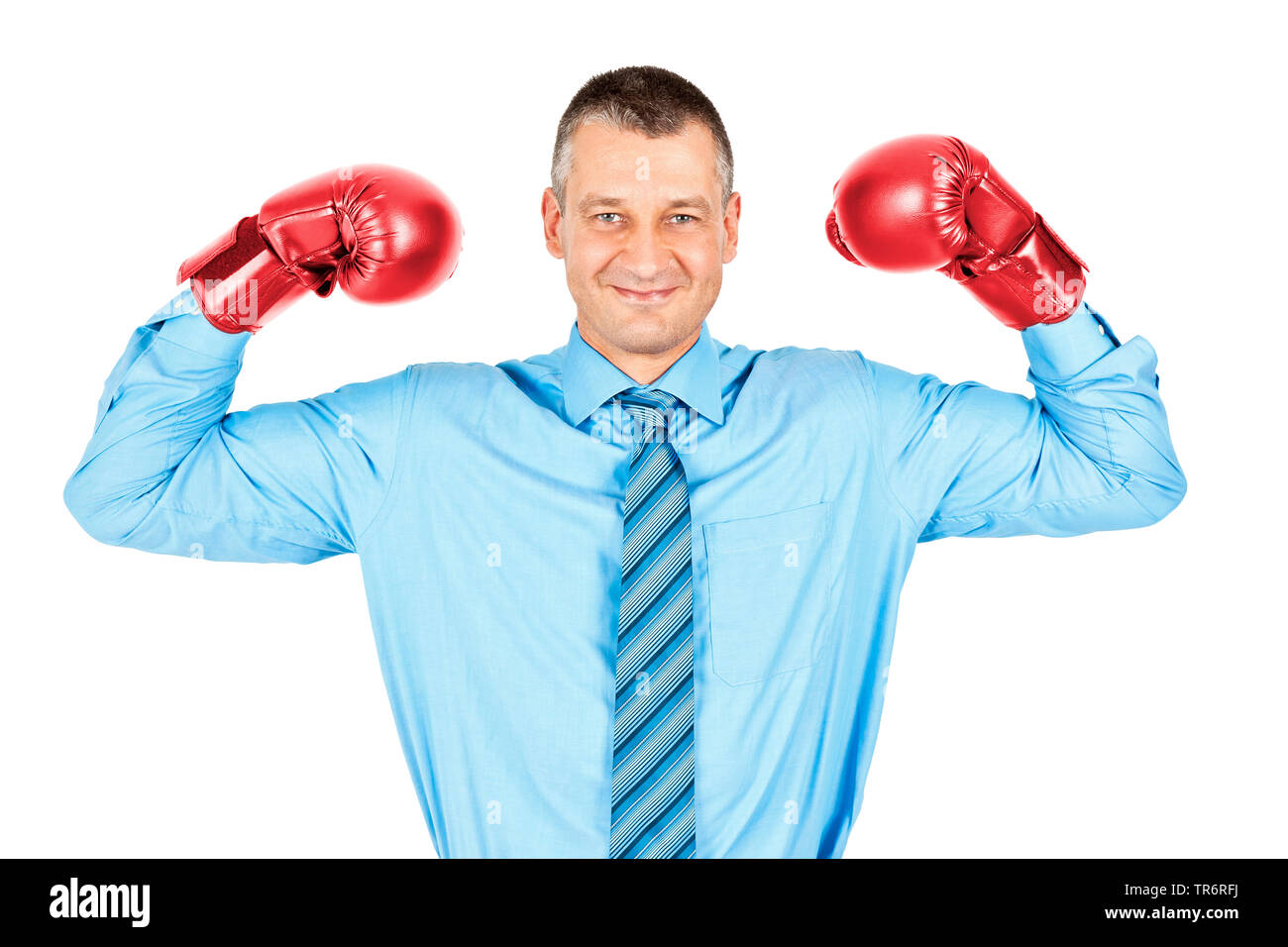 Business man pugilato, Germania Foto Stock