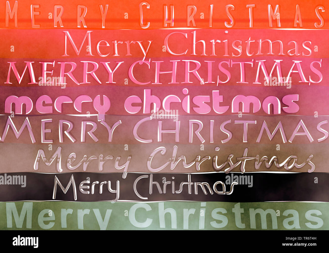 Merry Christmas card, computer graphik Foto Stock