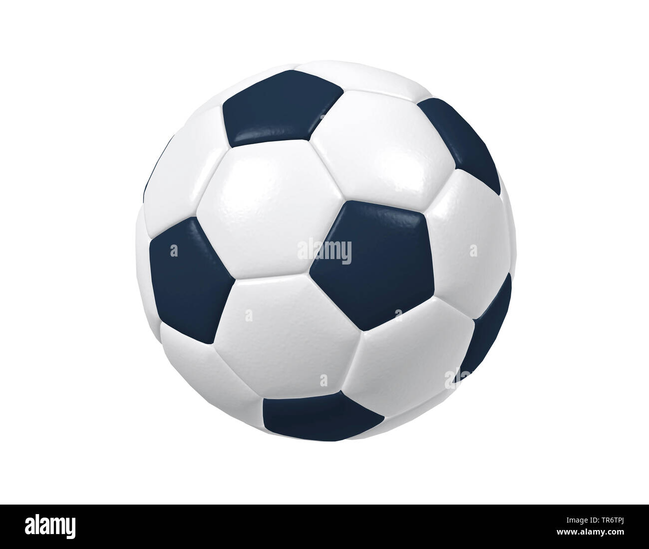 Tipico isolato in bianco e nero soccer ball, computer graphic Foto Stock