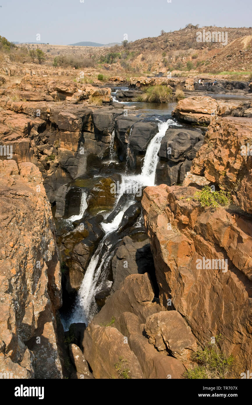 Bourke's Luck buche, vista aerea, Sud Africa - Mpumalanga Blyde River Canyon Riserva Naturale, Moremela Foto Stock