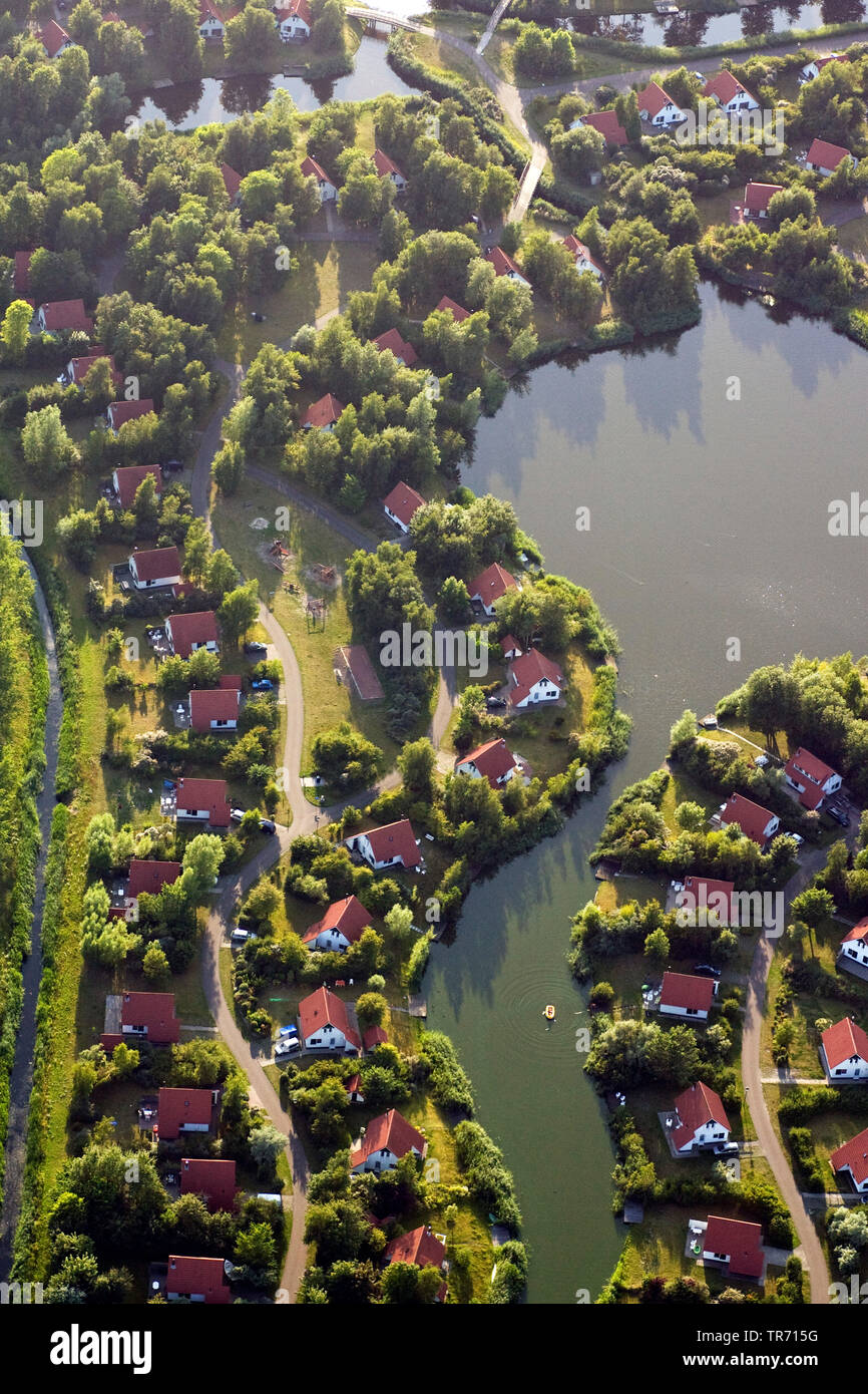 Foto aerea del Lauwersmeer, Paesi Bassi, Flevopolder Foto Stock