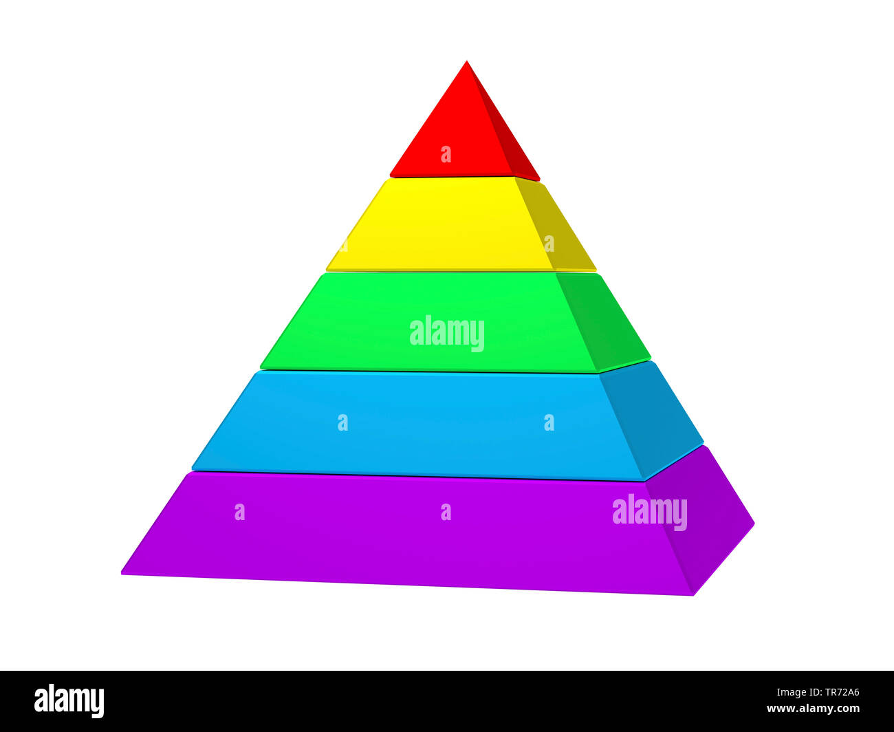 Разноцветная пирамида плоская