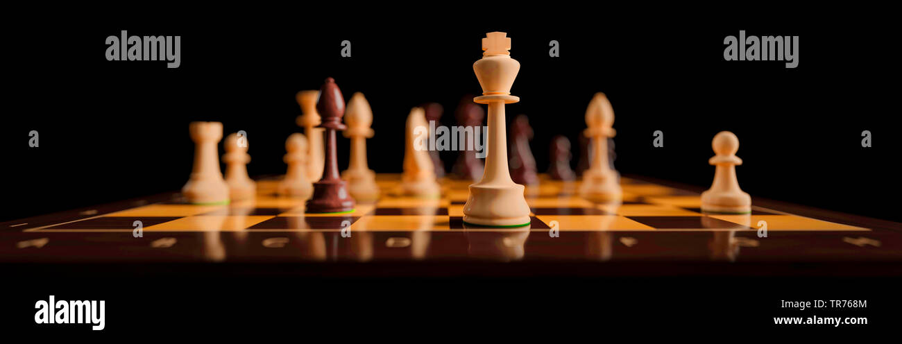 Scacchi classico gioco di bordo, Calcolatore graphik Foto Stock