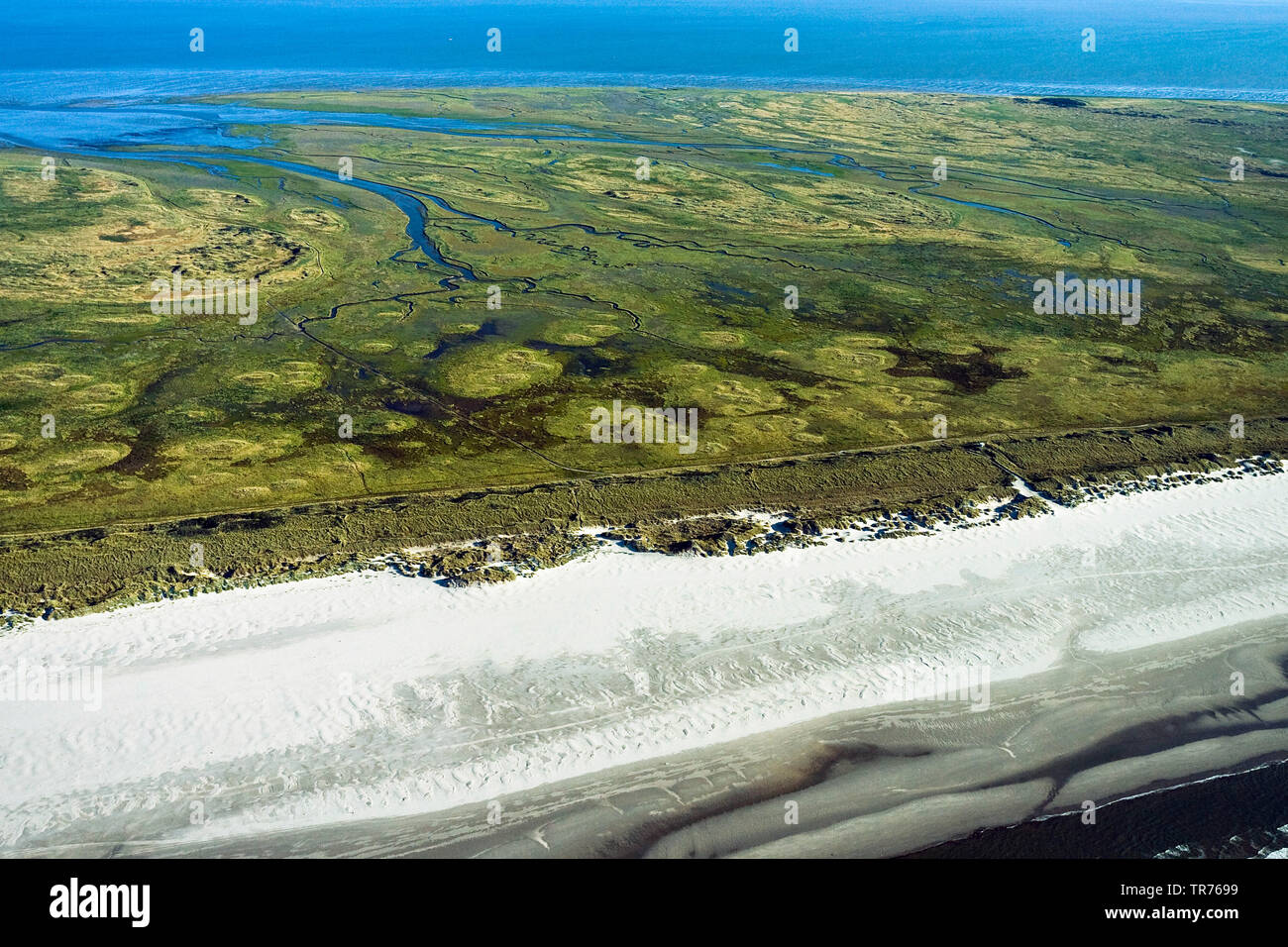 Il paesaggio costiero, foto aerea, Paesi Bassi Foto Stock