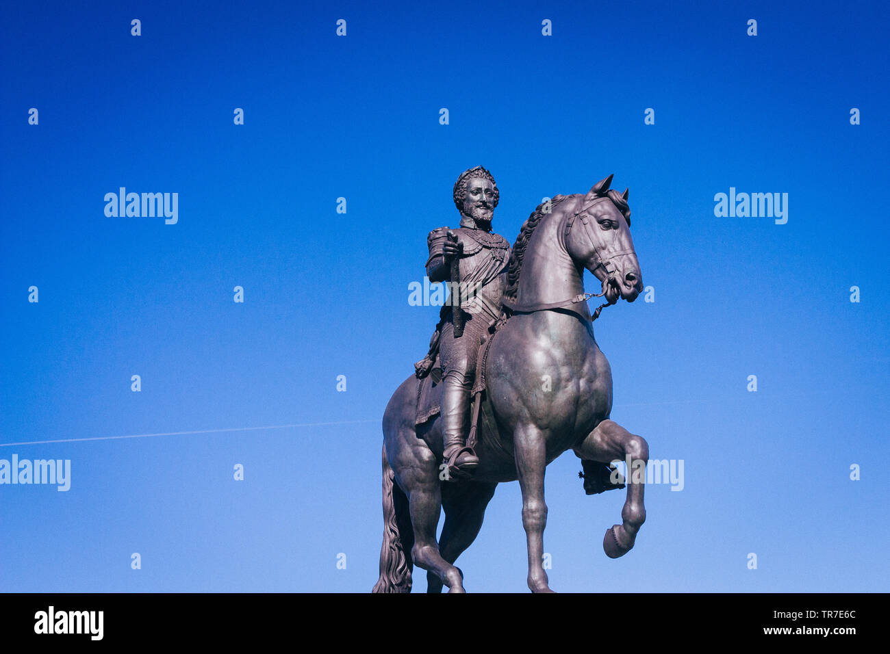 Statua di bronzo di Enrico IV sul punto Neuf, Parigi, Francia Foto Stock