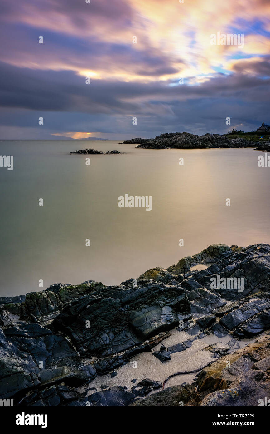 La vista costiera a Arisaig nel nord ovest della Scozia. Foto Stock