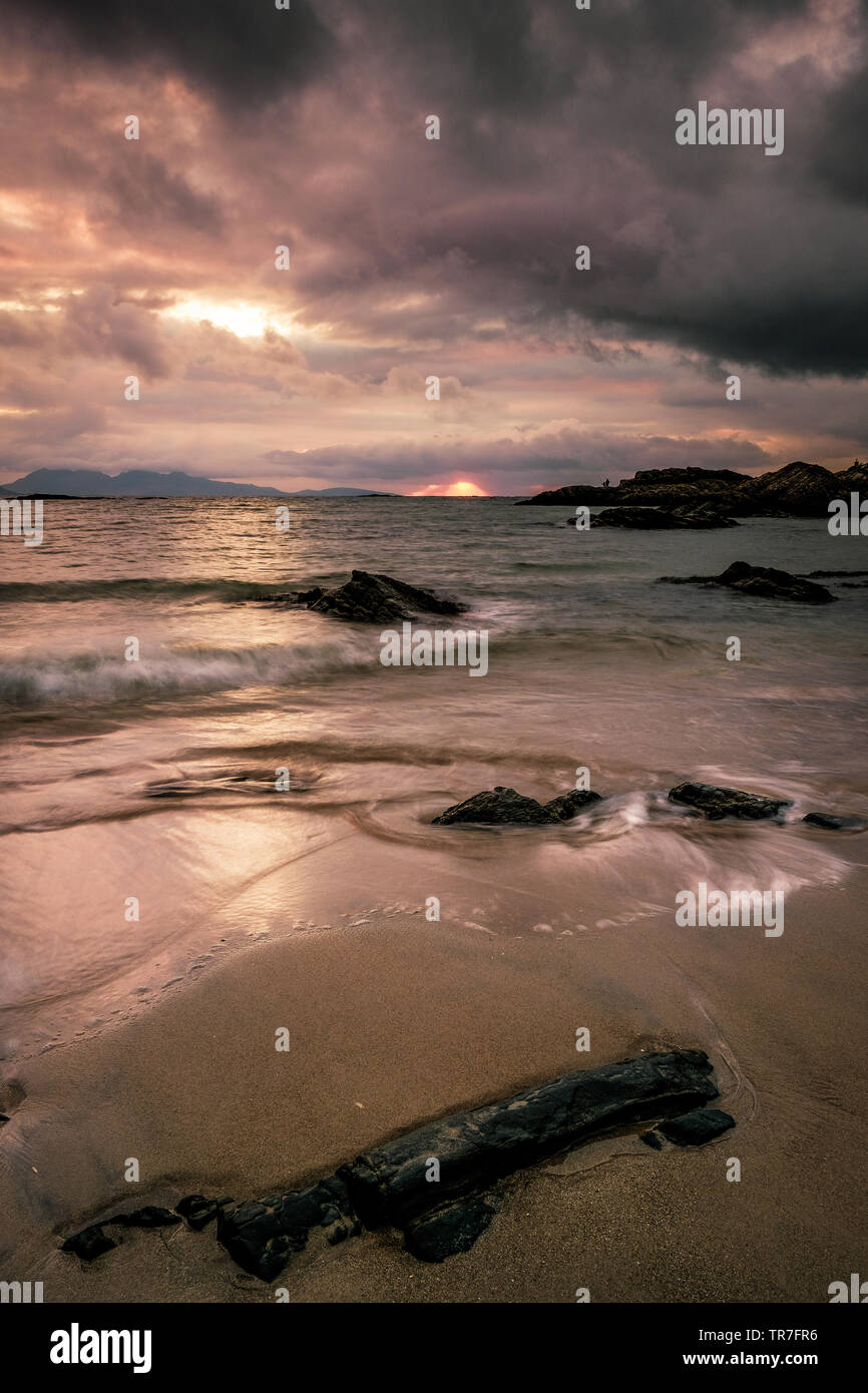 La vista costiera a Arisaig nel nord ovest della Scozia. Foto Stock