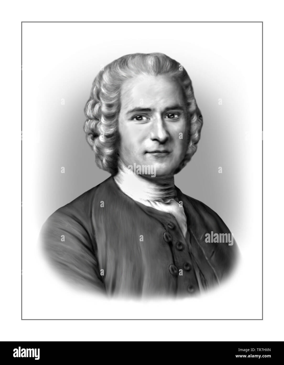 Jean Jacques Rousseau 1712-1778 Filosofo svizzero Foto Stock
