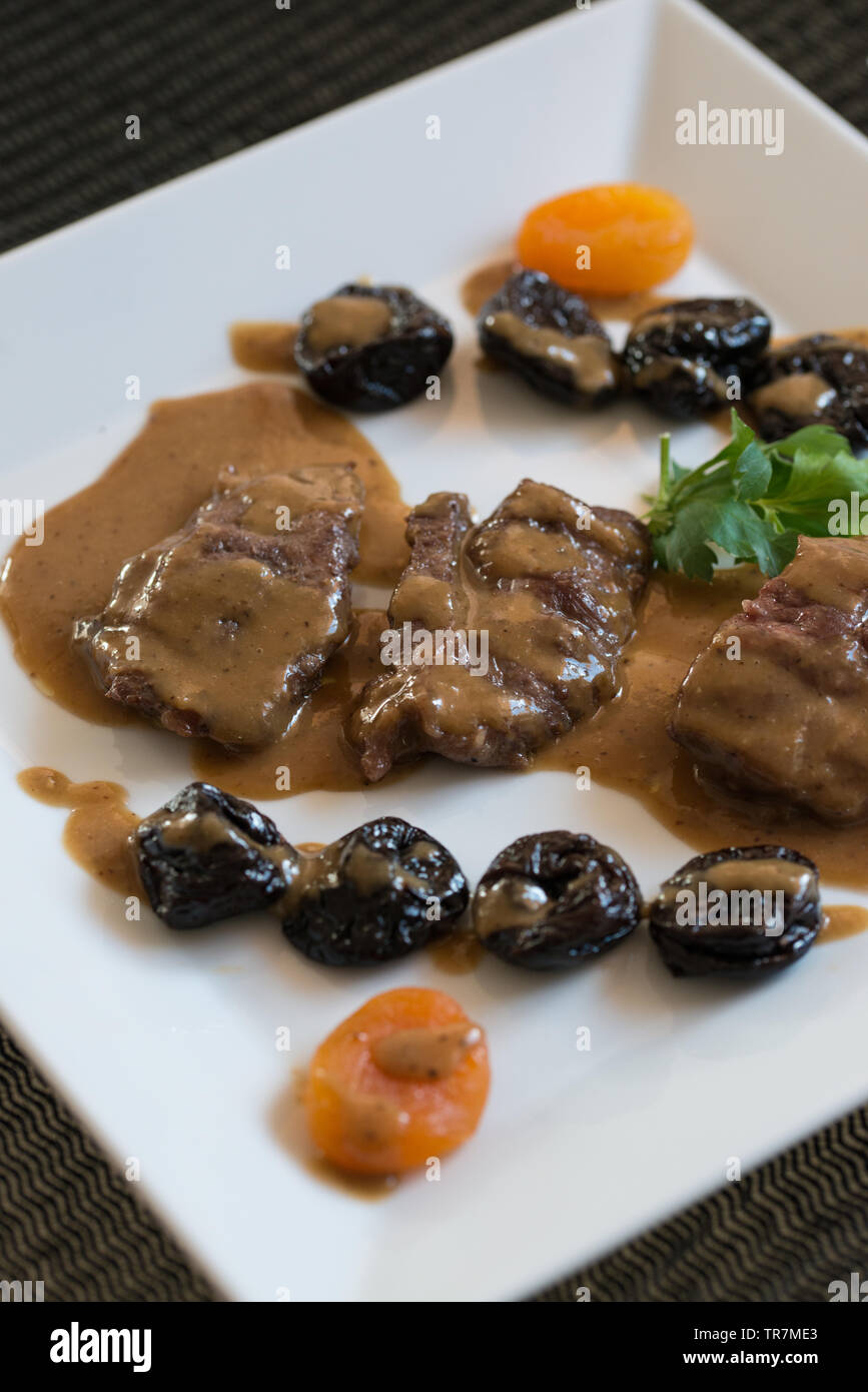 Presa iberica, cibo andaluso Foto Stock