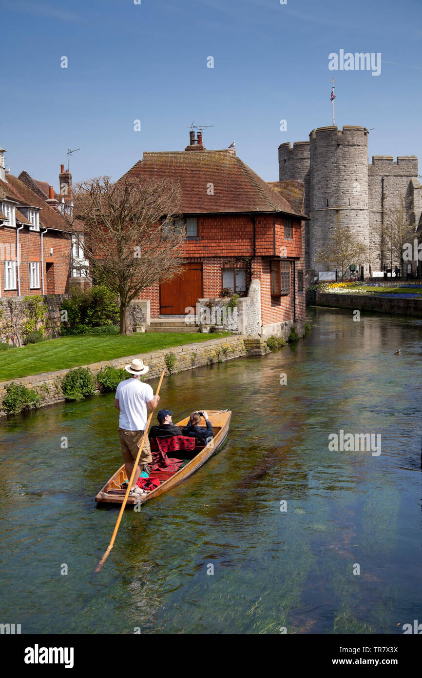 Punt gita turistica, Canterbury, England, Regno Unito Foto Stock