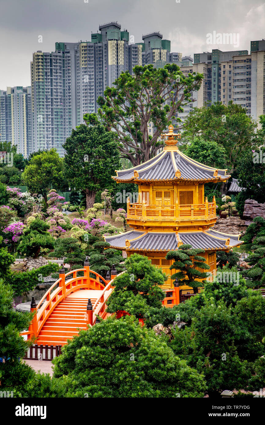 Padiglione della perfezione assoluta, Giardino Nan Lian, Hong Kong, Cina Foto Stock
