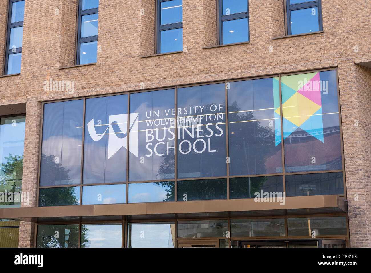 Università di Wolverhampton Business School a campus in città molineux, Wolverhampton, Regno Unito Foto Stock