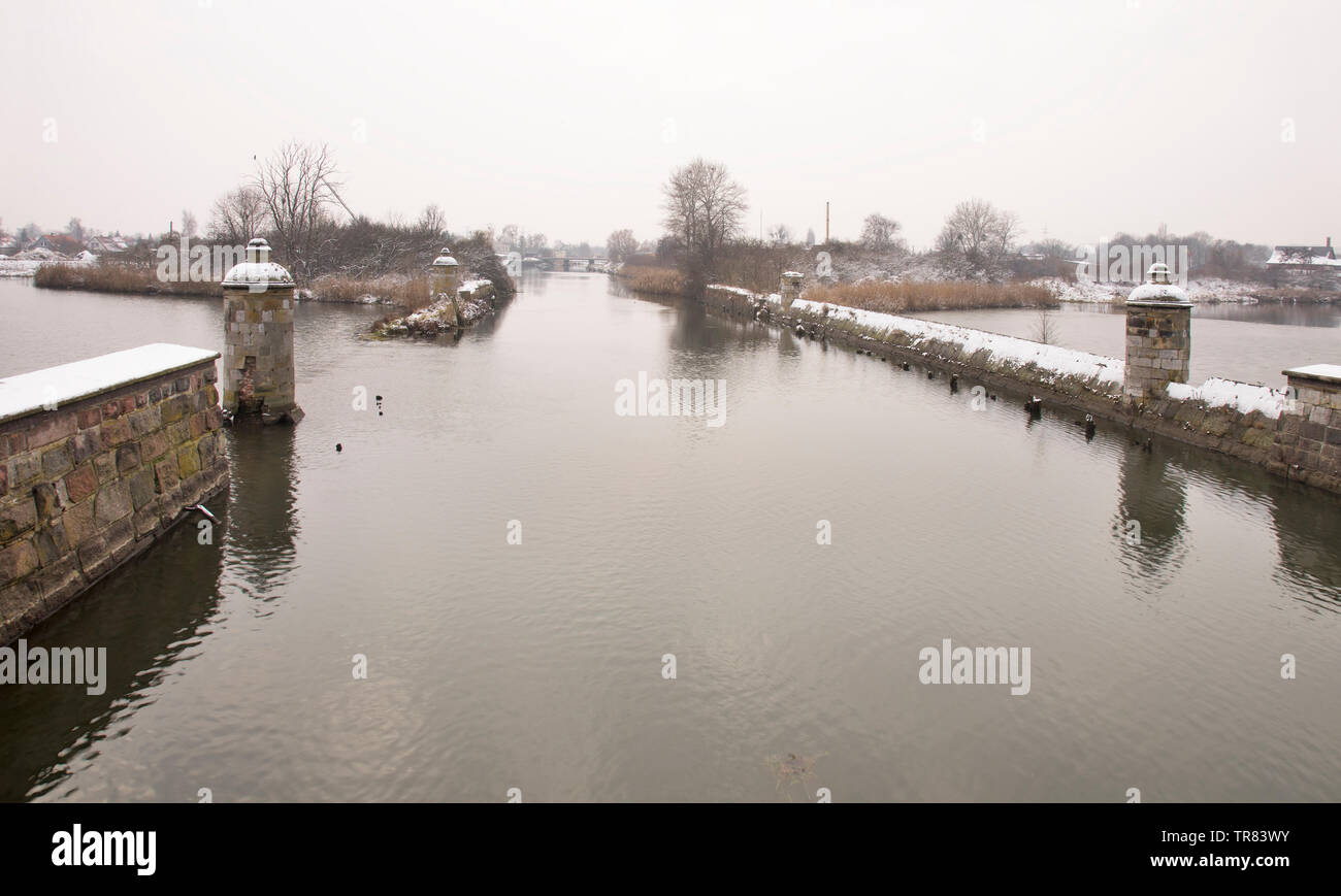 Il blocco di pietra (Kamienna sluza) in Gdansk. Polonia Foto Stock