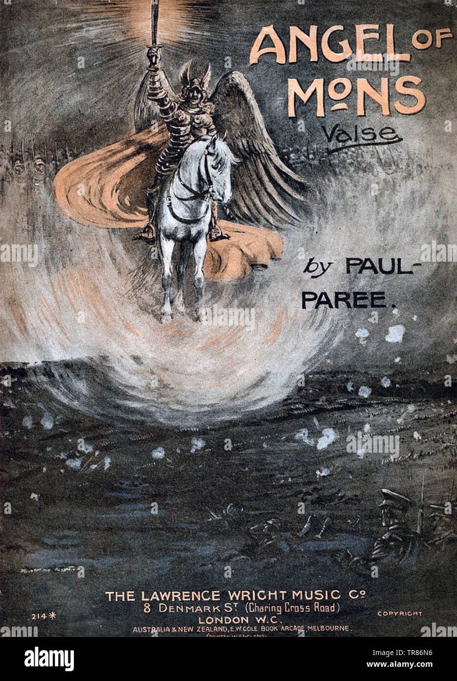 Angelo DI MONS leggendario protettore dei soldati britannici nella battaglia di Mons in agosto 1914, si è trasformato in un valzer tune. Foto Stock