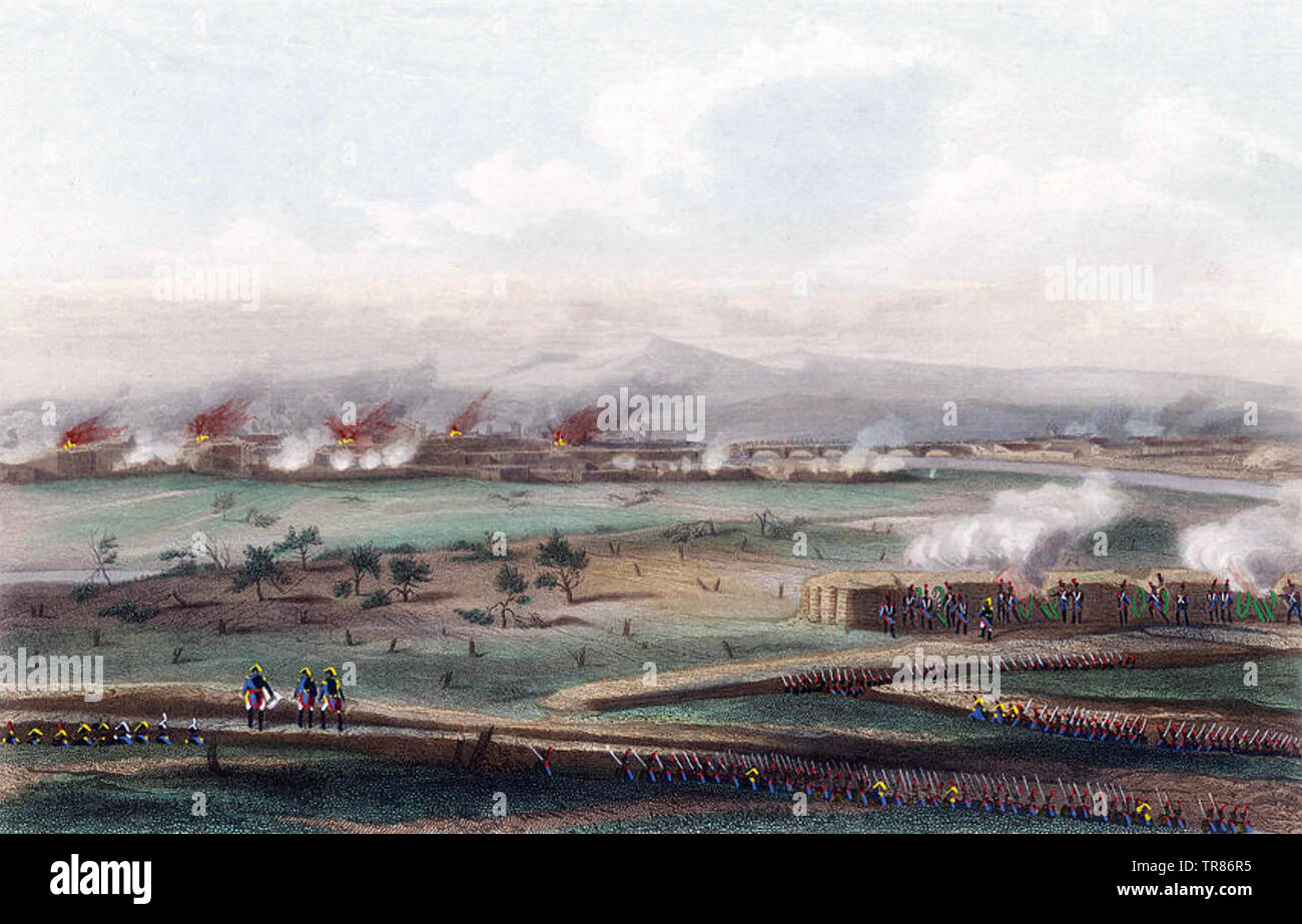 Penisola guerra assedio di Saragozza Dicembre 1808-febbraio 1809 Foto Stock