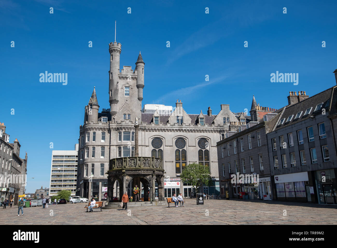 Castlegate, Aberdeen Scotland, Regno Unito Foto Stock