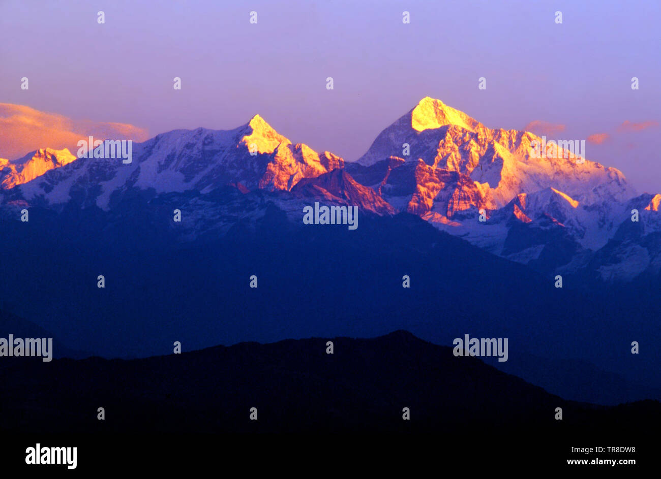 Makalu e Makalu II,Himalaya,Nepal orientale Foto Stock