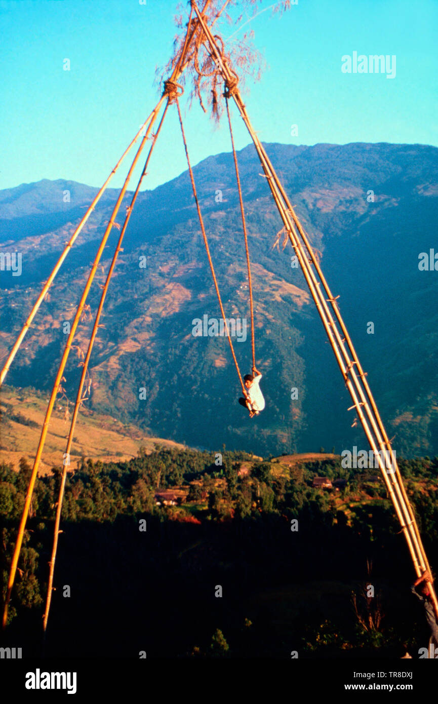 Ala di bambù,Nepal orientale Foto Stock