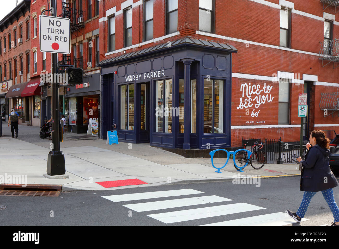 Warby Parker, 538 Washington Street, Hoboken, NJ Foto Stock