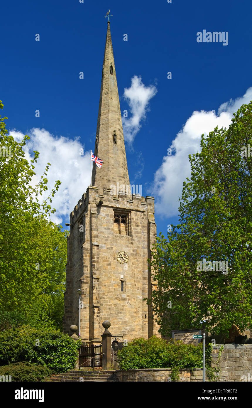 UK,Derbyshire,Ashover,Chiesa di Tutti i Santi Foto Stock