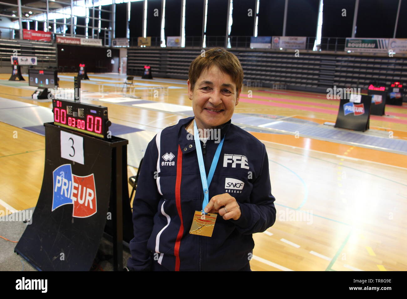 Championnat d'Europa d'Escrime Vétérans à Cognac (1ère journée) Foto Stock