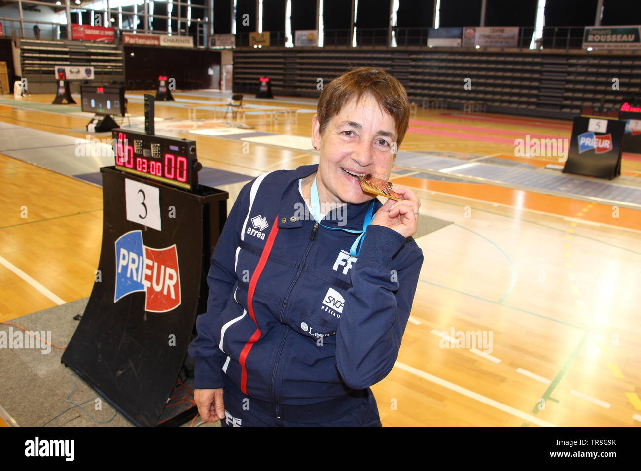 Championnat d'Europa d'Escrime Vétérans à Cognac (1ère journée) Foto Stock