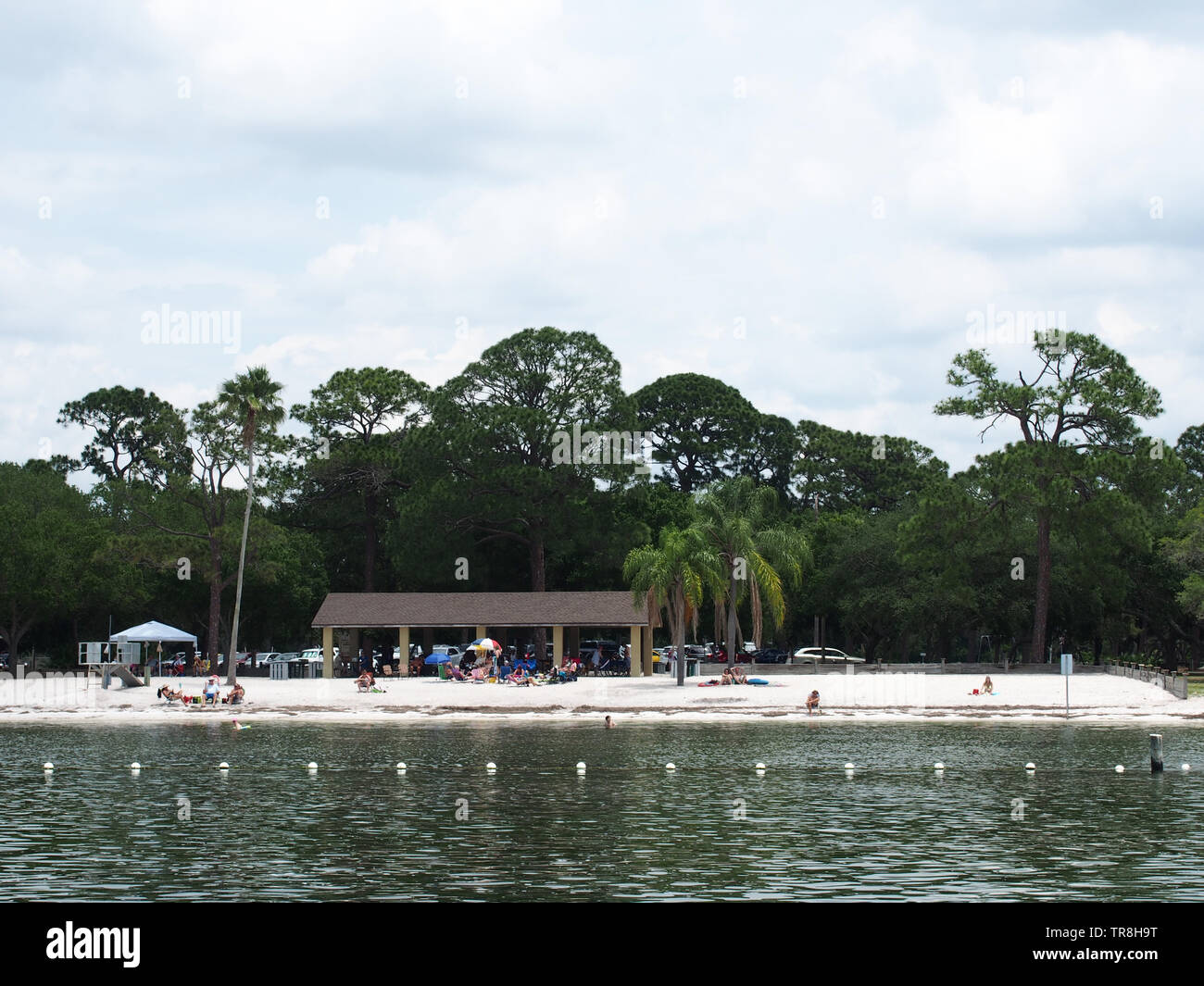 Spiaggia a Anclote River Park, Pasco County, Florida, 9 maggio 2019, © Katharine Andriotis Foto Stock
