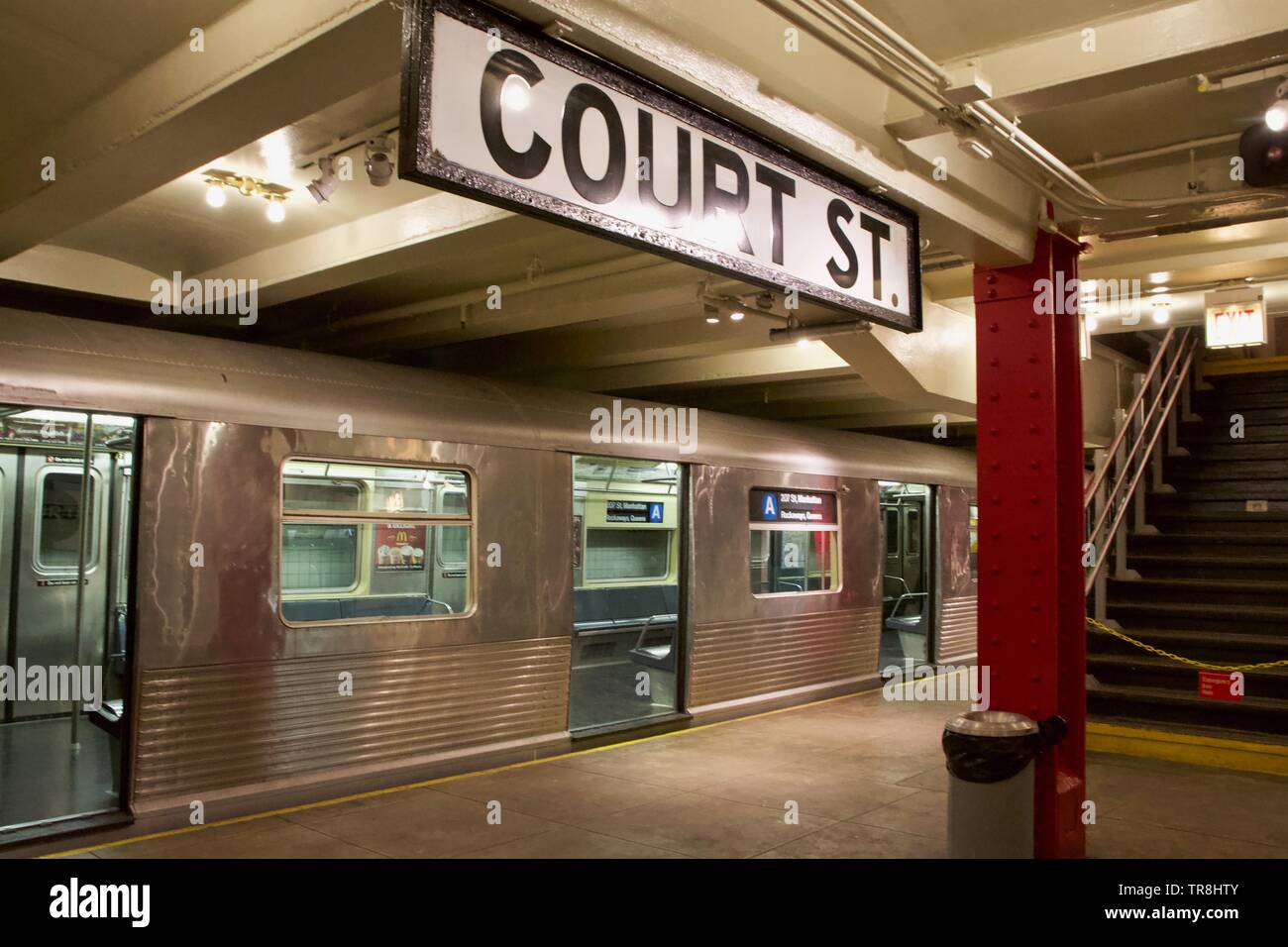 Corte Street Station a New York Transit Museum di Brooklyn, New York City Foto Stock