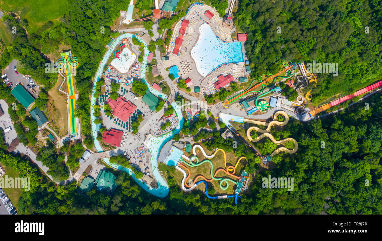 Dollywood's Splash Country, Pigeon Forge, TN, Stati Uniti d'America Foto Stock