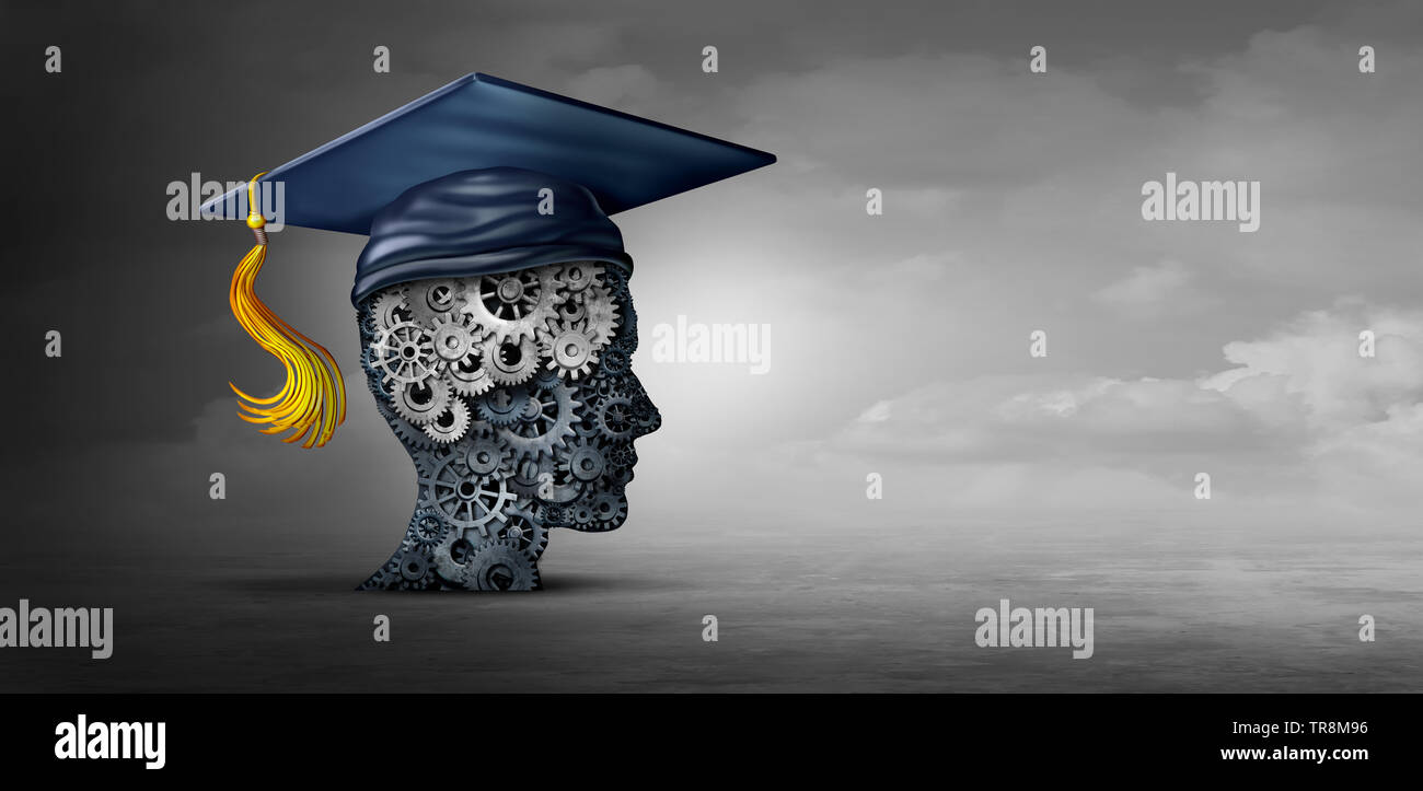 Nozione di attività di istruzione e di qualifiche professionali o di carriera idea di specialità e la formazione aziendale come 3D'illustrazione. Foto Stock