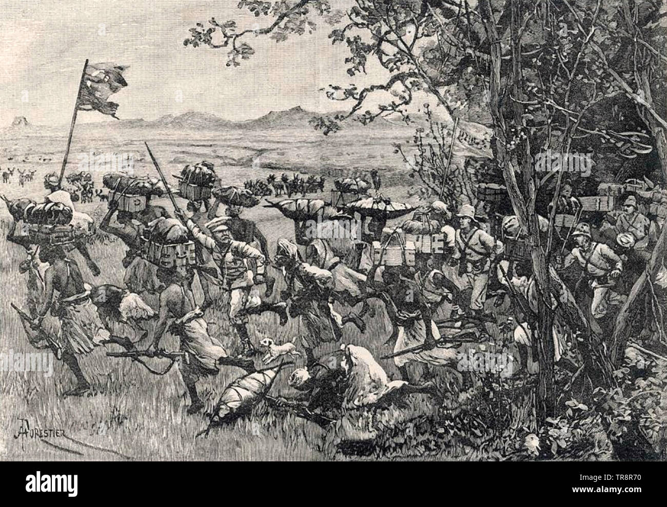 EMIN PASHA RELIEF EXPEDITION 1886-89 Foto Stock