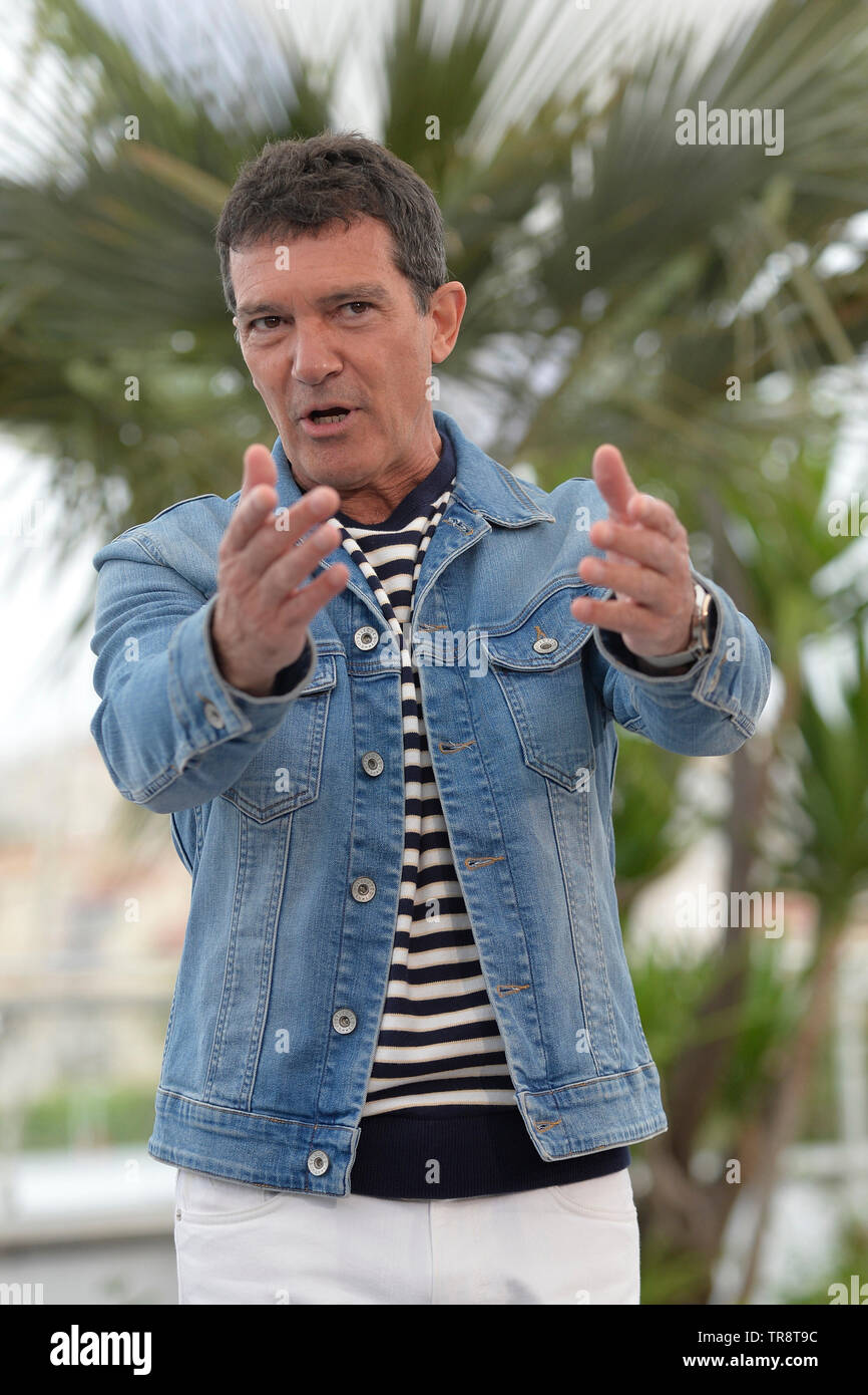 72esima edizione del Festival del Cinema di Cannes: photocall per il film ÒPain e gloria" (Spagnolo: ÒDolor y gloria') con Antonio Banderas, il 18 maggio 2019 Foto Stock